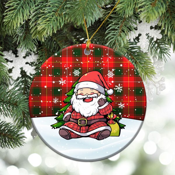 MacPhee Modern Tartan Christmas Ceramic Ornament - Scottish Santa Style Discount - Image 2