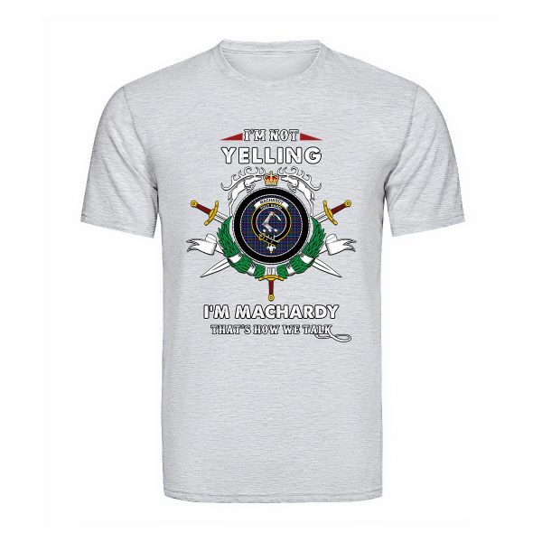 MacHardy Modern Tartan Crest T-shirt - I m not yelling style on Sale - Image 5