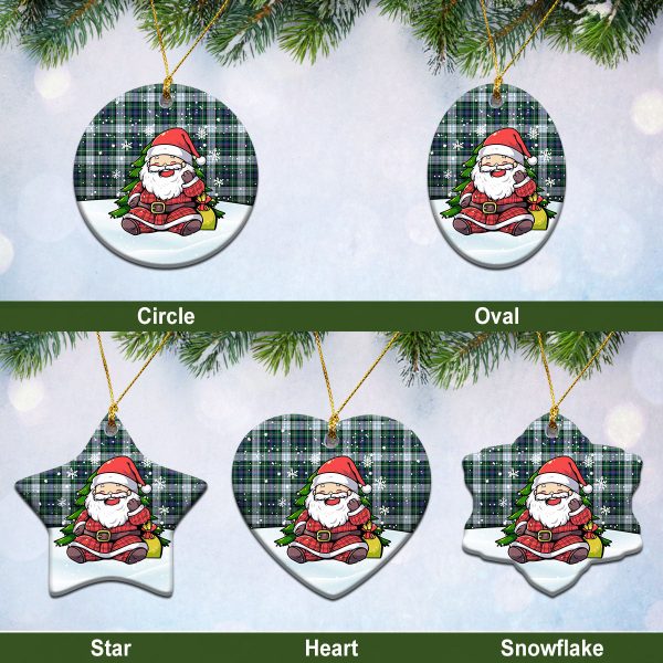 MacKenzie Dress Ancient Tartan Christmas Ceramic Ornament - Scottish Santa Style Supply