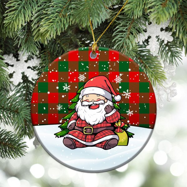 Moncreiffe (or Moncreiff) Tartan Christmas Ceramic Ornament - Scottish Santa Style Online now - Image 2