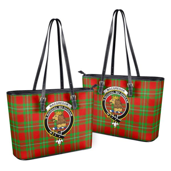 MacGregor Modern Tartan Crest Leather Tote Bag Supply