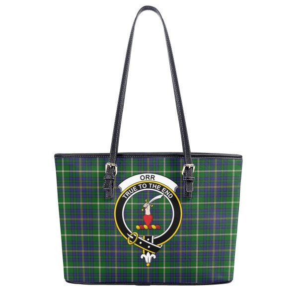 Orr Tartan Crest Leather Tote Bag Sale - Image 2