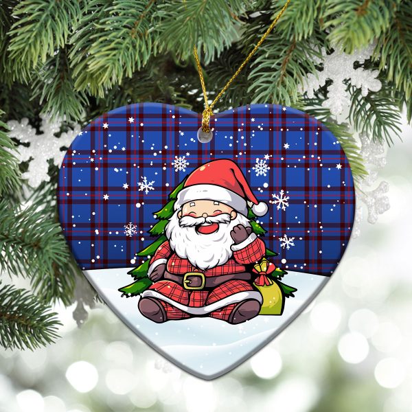 Elliot Modern Tartan Christmas Ceramic Ornament - Scottish Santa Style Supply - Image 5