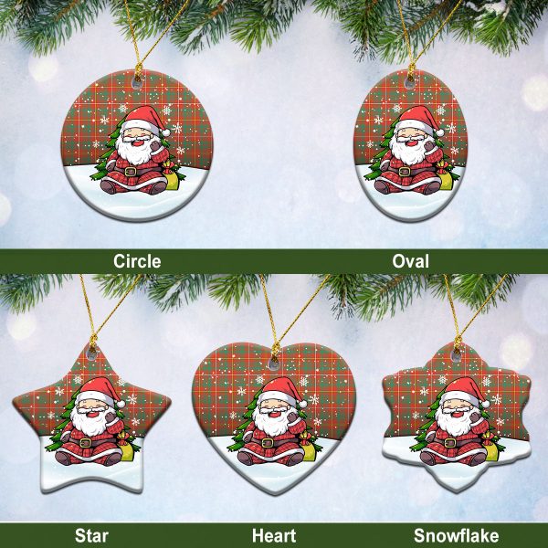 Bruce Ancient Tartan Christmas Ceramic Ornament - Scottish Santa Style Fashion