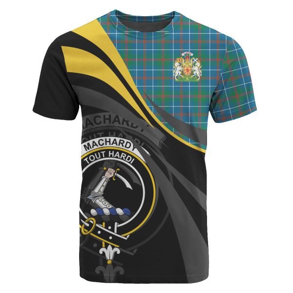 MacHardy Ancient Tartan Crest T-shirt - Royal Coat Of Arms Style Online Sale