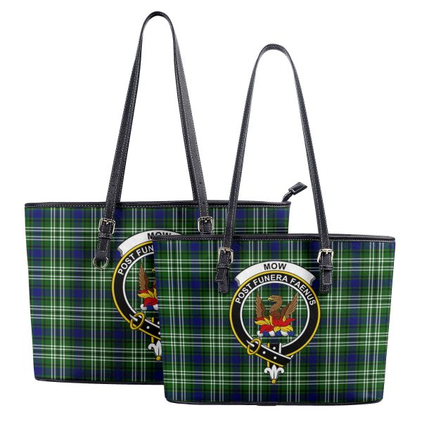 Mow Tartan Crest Leather Tote Bag Sale - Image 4