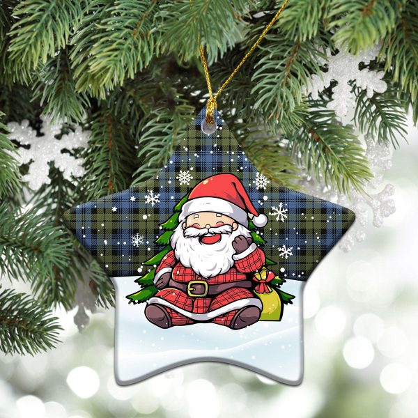 Campbell Faded Tartan Christmas Ceramic Ornament - Scottish Santa Style Fashion - Image 4