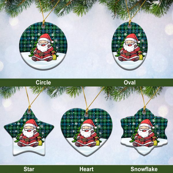 MacKenzie Ancient Tartan Christmas Ceramic Ornament - Scottish Santa Style Fashion