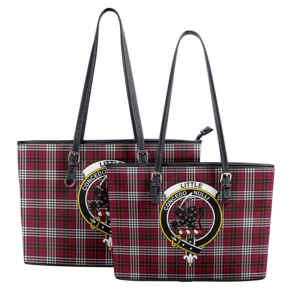 Little Tartan Crest Leather Tote Bag Discount - Image 4