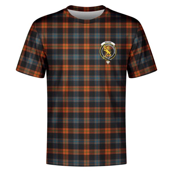 Brown Ancient Tartan Crest T-shirt Cheap