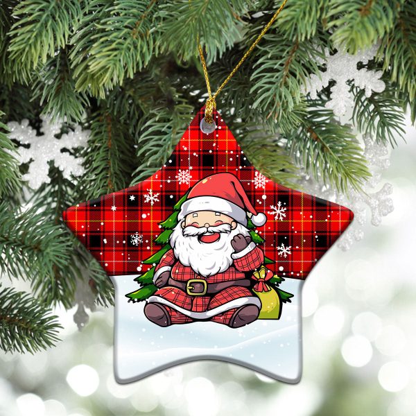 MacIver Modern Tartan Christmas Ceramic Ornament - Scottish Santa Style For Discount - Image 4