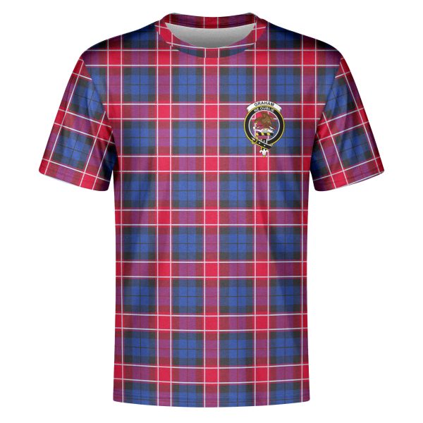 Graham of Menteith Red Tartan Crest T-shirt Online