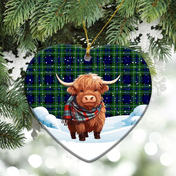 McNeil of Colonsay Modern Tartan Christmas Ceramic Ornament - Highland Cows Snow Style Hot on Sale - Image 5