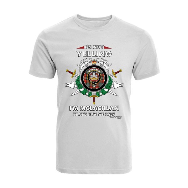 McLachlan Weathered Tartan Crest T-shirt - I m not yelling style Sale - Image 3