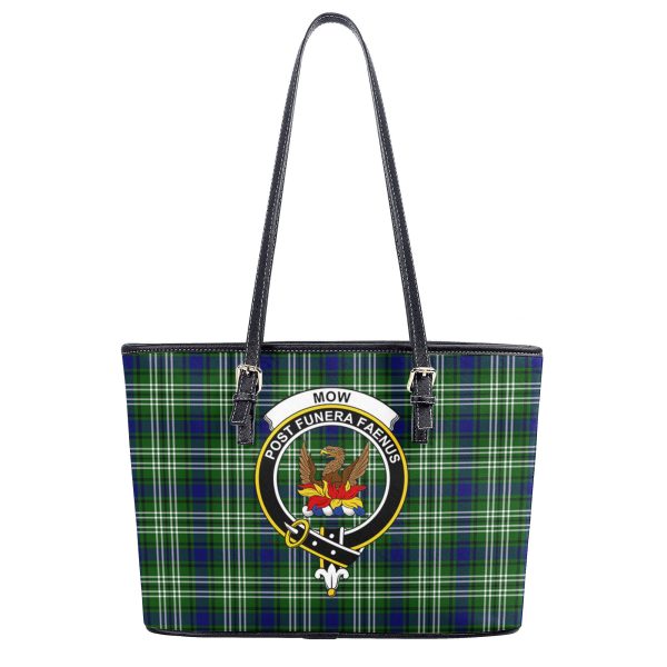 Mow Tartan Crest Leather Tote Bag Sale - Image 2