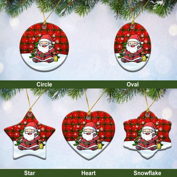 McQuarrie Tartan Christmas Ceramic Ornament - Scottish Santa Style For Cheap