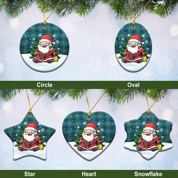 Oliphant Ancient Tartan Christmas Ceramic Ornament - Scottish Santa Style For Discount