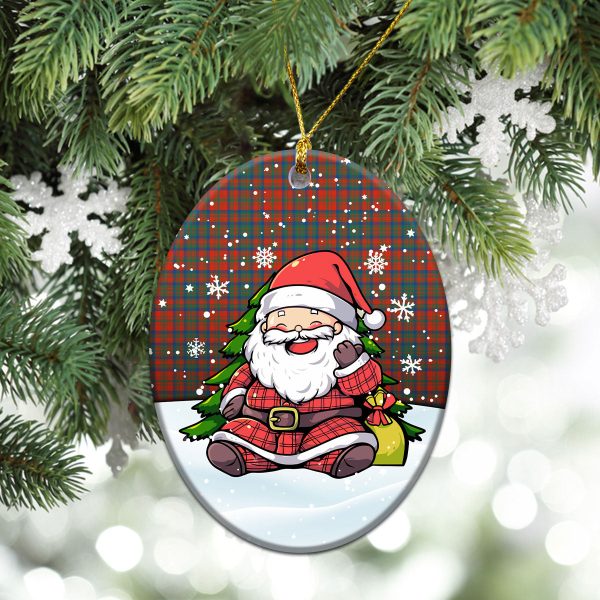 Matheson Ancient Tartan Christmas Ceramic Ornament - Scottish Santa Style Cheap - Image 3