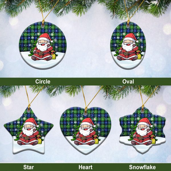 Gordon Old Ancient Tartan Christmas Ceramic Ornament - Scottish Santa Style Online Hot Sale