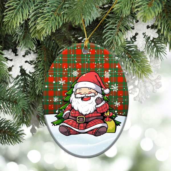 MacGregor Ancient Tartan Christmas Ceramic Ornament - Scottish Santa Style Supply - Image 3