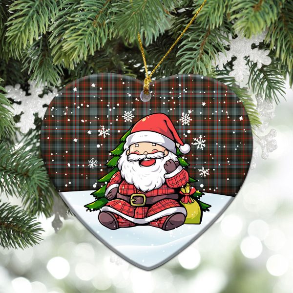 Murray of Atholl Weathered Tartan Christmas Ceramic Ornament - Scottish Santa Style Hot on Sale - Image 5