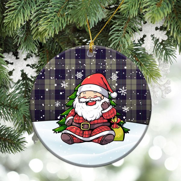 Cunningham Dress Blue Dancers Tartan Christmas Ceramic Ornament - Scottish Santa Style Cheap - Image 2