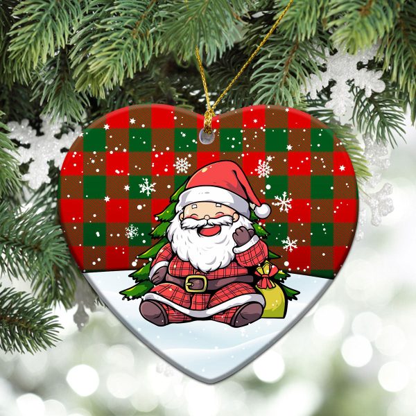 Moncreiffe (or Moncreiff) Tartan Christmas Ceramic Ornament - Scottish Santa Style Online now - Image 5