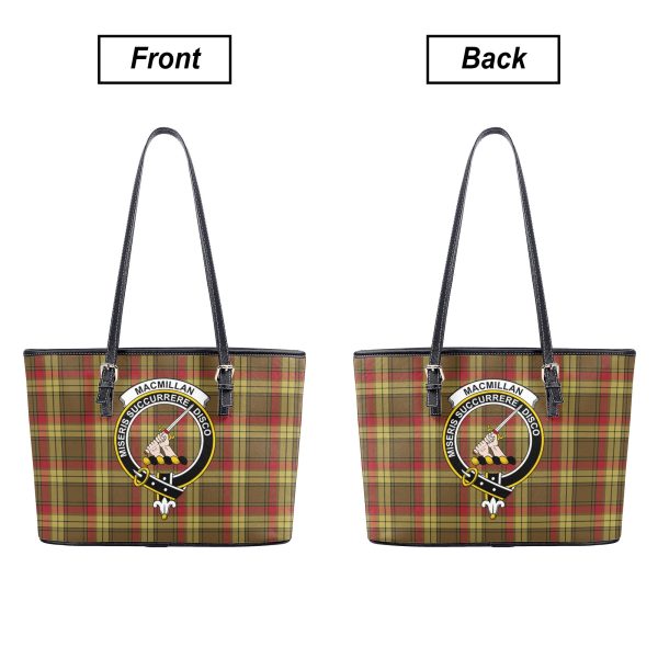 MacMillan Old Weathered Tartan Crest Leather Tote Bag on Sale - Image 3
