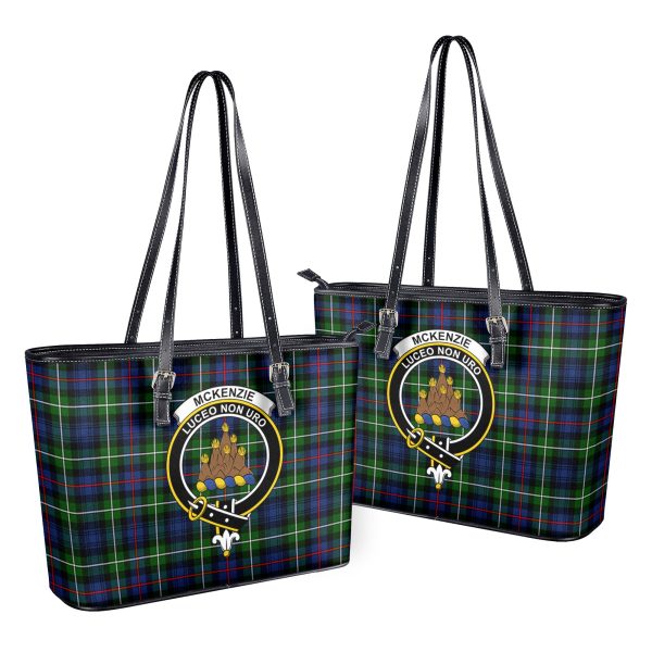 McKenzie Tartan Crest Leather Tote Bag Online