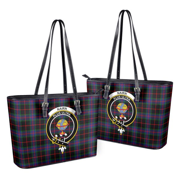 Nairn Tartan Crest Leather Tote Bag on Sale