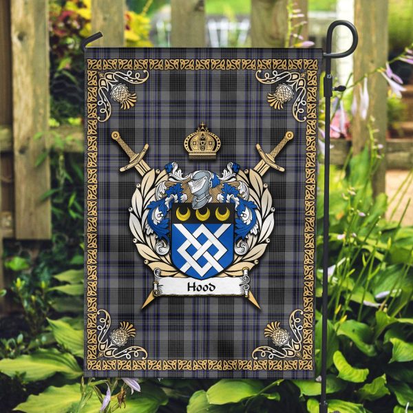 Hood Tartan Crest Garden Flag - Celtic Thistle Style Fashion - Image 2