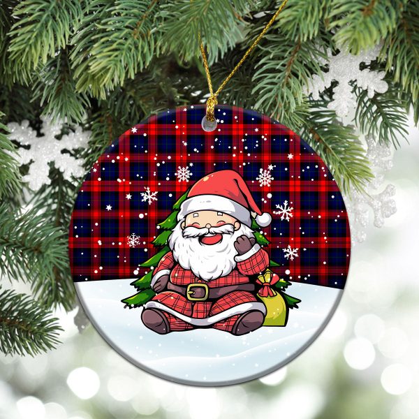 McLachlan Modern Tartan Christmas Ceramic Ornament - Scottish Santa Style Sale - Image 2