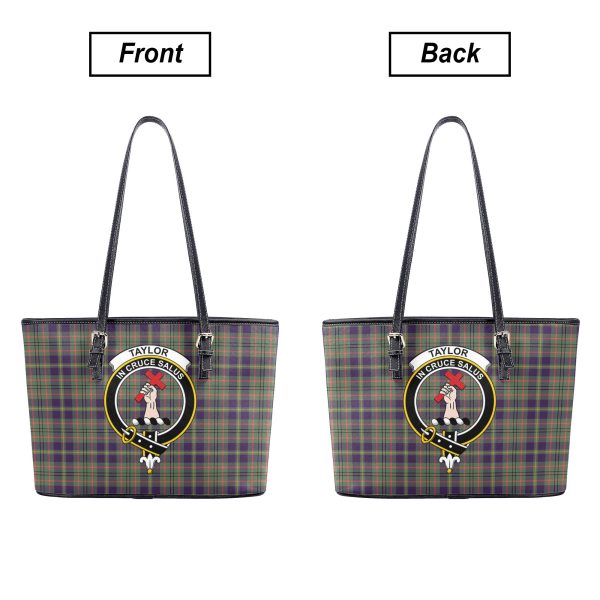 Taylor Weathered Tartan Crest Leather Tote Bag Online Hot Sale - Image 3