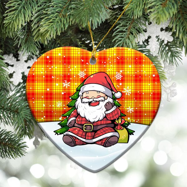 McMillan Clan Tartan Christmas Ceramic Ornament - Scottish Santa Style Hot on Sale - Image 5
