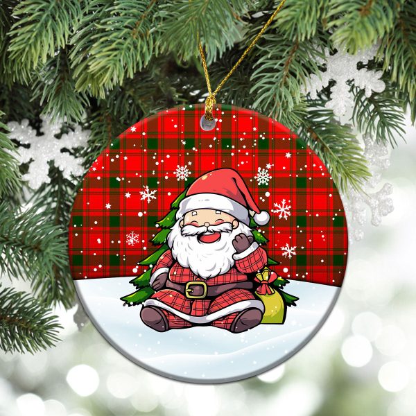 McQuarrie Tartan Christmas Ceramic Ornament - Scottish Santa Style For Cheap - Image 2