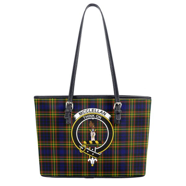 McClellan Modern Tartan Crest Leather Tote Bag Online Sale - Image 2
