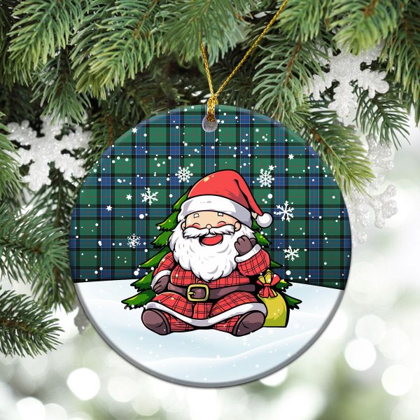 Sinclair Hunting Ancient Tartan Christmas Ceramic Ornament - Scottish Santa Style Cheap - Image 2
