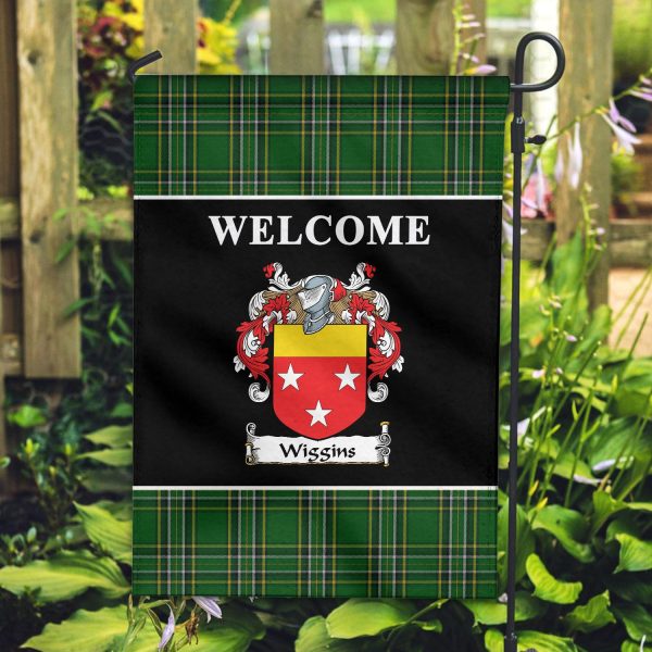 Wiggins Tartan Crest Black Garden Flag Online Sale - Image 2