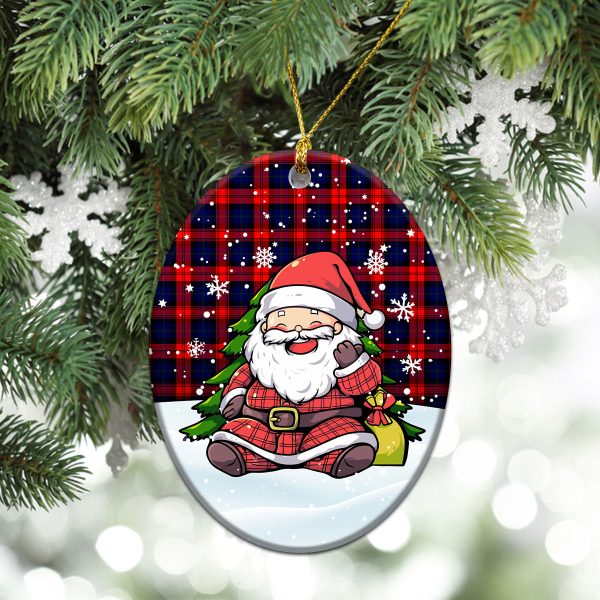 McLachlan Modern Tartan Christmas Ceramic Ornament - Scottish Santa Style Sale - Image 3