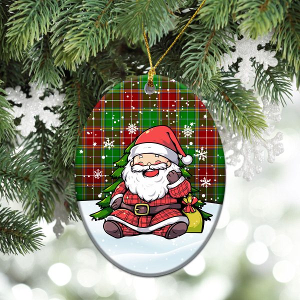 Baxter Modern Tartan Christmas Ceramic Ornament - Scottish Santa Style Sale - Image 3