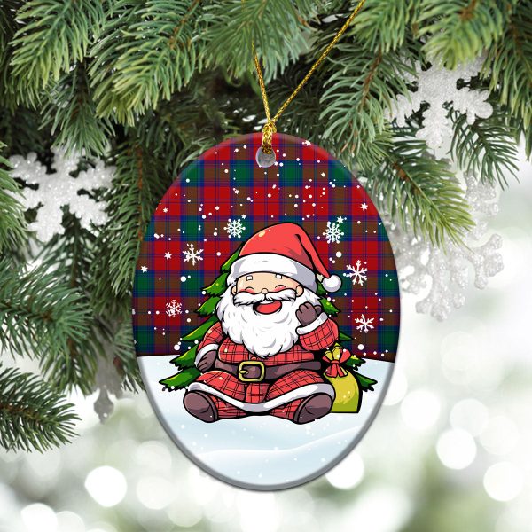 Auchinleck Tartan Christmas Ceramic Ornament - Scottish Santa Style For Sale - Image 3