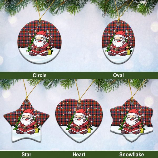 McDuff Ancient Tartan Christmas Ceramic Ornament - Scottish Santa Style Online Sale