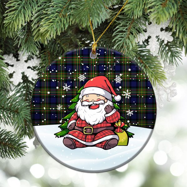 McLaren Modern Tartan Christmas Ceramic Ornament - Scottish Santa Style Cheap - Image 2