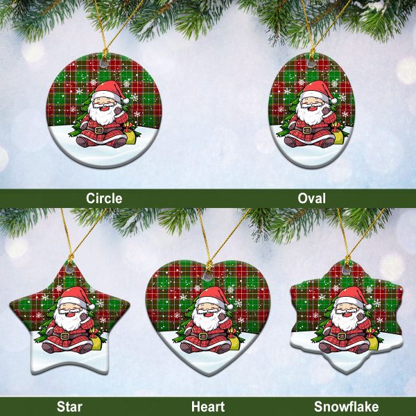 Baxter Modern Tartan Christmas Ceramic Ornament - Scottish Santa Style Sale