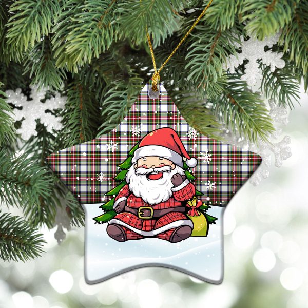Stewart Dress Modern Tartan Christmas Ceramic Ornament - Scottish Santa Style For Cheap - Image 4