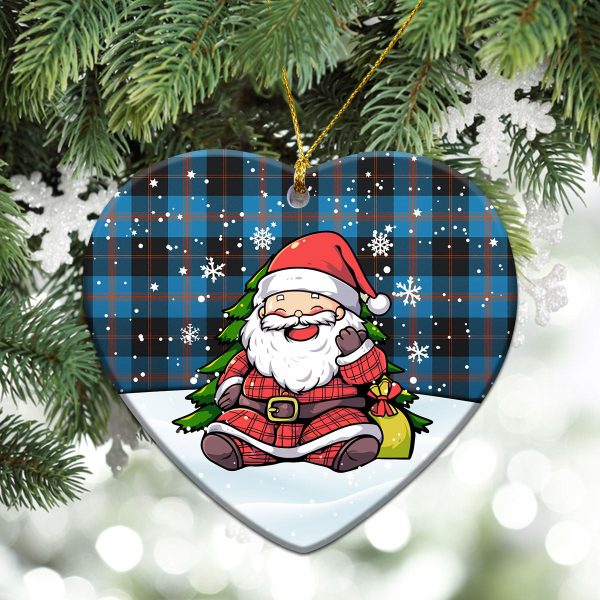 Garden Tartan Christmas Ceramic Ornament - Scottish Santa Style Online Sale - Image 5