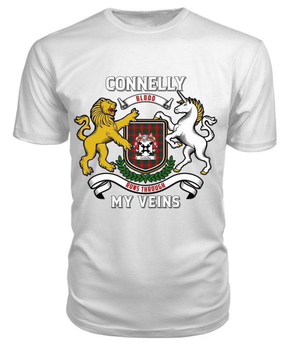 Connelly Tartan Crest 2D T-shirt - Blood Runs Through My Veins Style on Sale - Image 3
