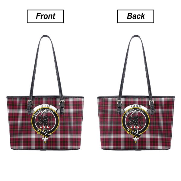 Little Tartan Crest Leather Tote Bag Discount - Image 3