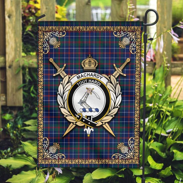 MacHardy Modern Tartan Crest Garden Flag - Celtic Thistle Style For Cheap - Image 2