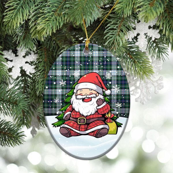 MacKenzie Dress Ancient Tartan Christmas Ceramic Ornament - Scottish Santa Style Supply - Image 3